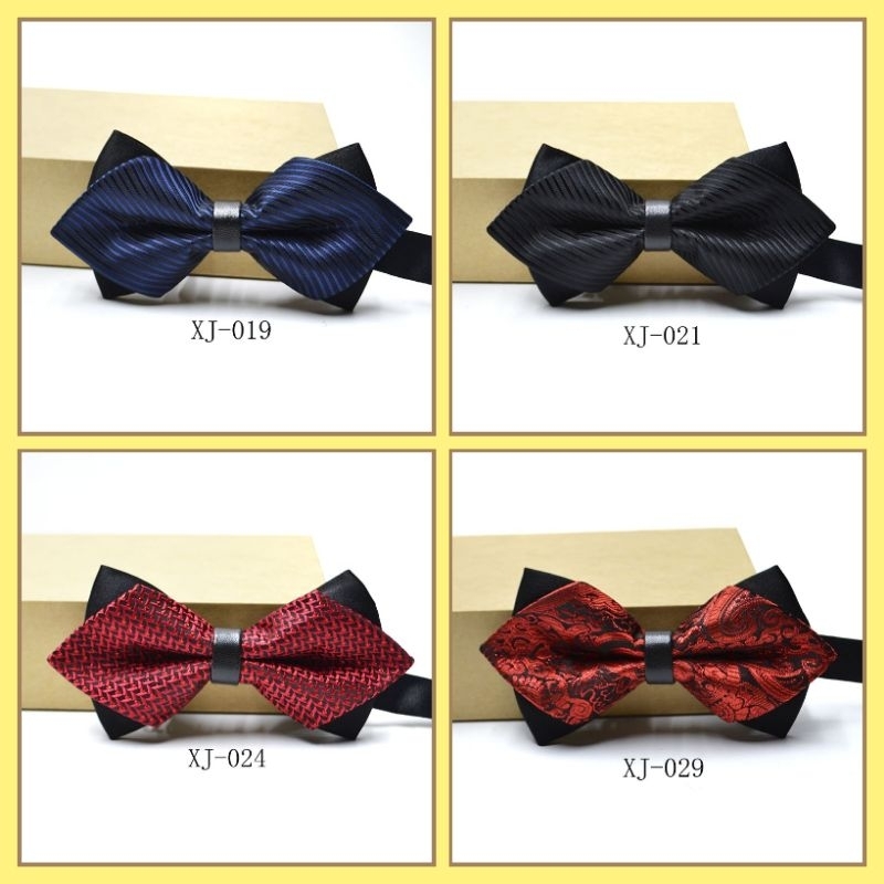 Bow Tie Dasi Kupu Kupu Pria Dewasa Import XJ 2 Lapis / Layers