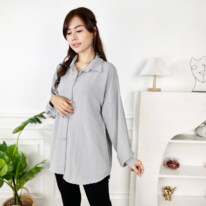 AFI - EC - ⭐️ PREMIUM AIRFLOW CRINCLE ⭐️ Anna Shirt CRINCLE-Abu
