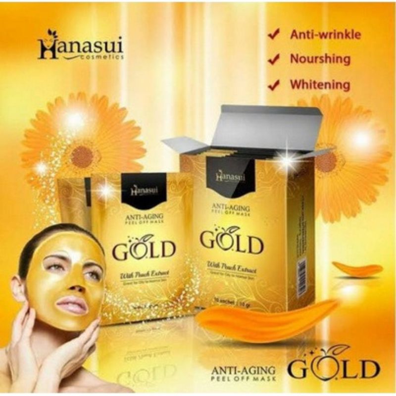 MASKER NATURGO HANASUI GOLD BPOM - ISI 10 PCS