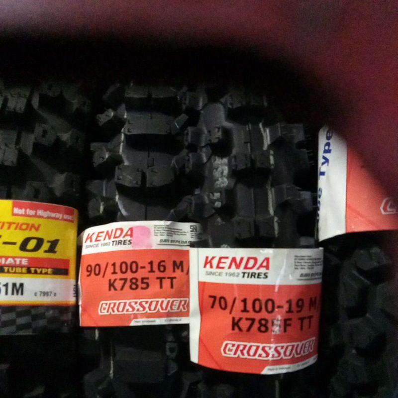 ban trail kenda ring 16/19 sepasang depan dan belakang ukuran 90-100/16 dan 70-100/19