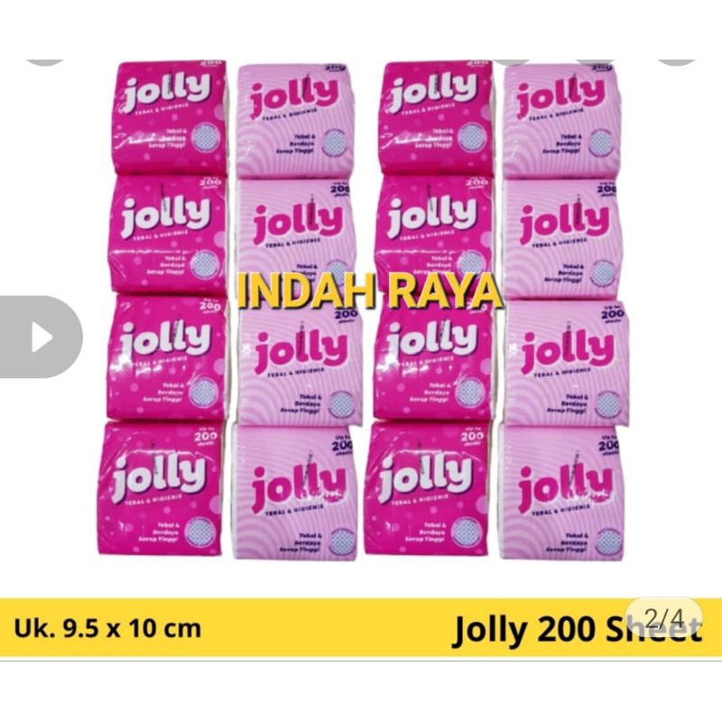 Tissue Jolly 200 sheet Perpack isi 10