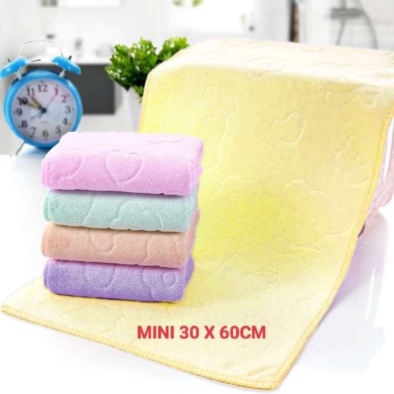 Handuk Microfiber Embos Beruang