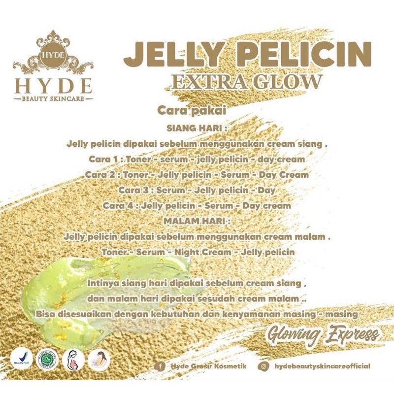 JELLY PELICIN EXTRA GLOW HYDE BEAUTY SKINCARE