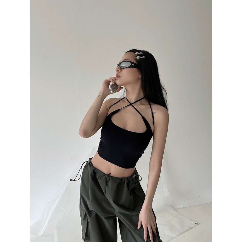 Harper Tank / Tanktop wanita / Halter neck top