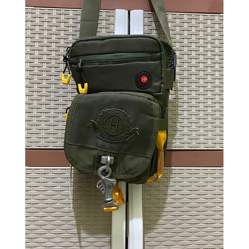 [COD] ORIGINAL HAO PING/Tas waistbag multifungsi/tas paha/tas selempang cowok keren