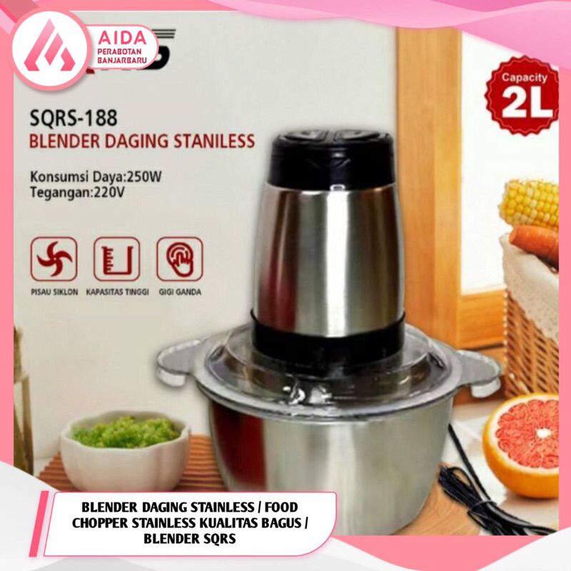 BLENDER DAGING STAINLESS KYLO & BMW BLENDER STAINLESS CHOPPER DAGING SERBAGUNA KYLO / FOOD CHOPPER S