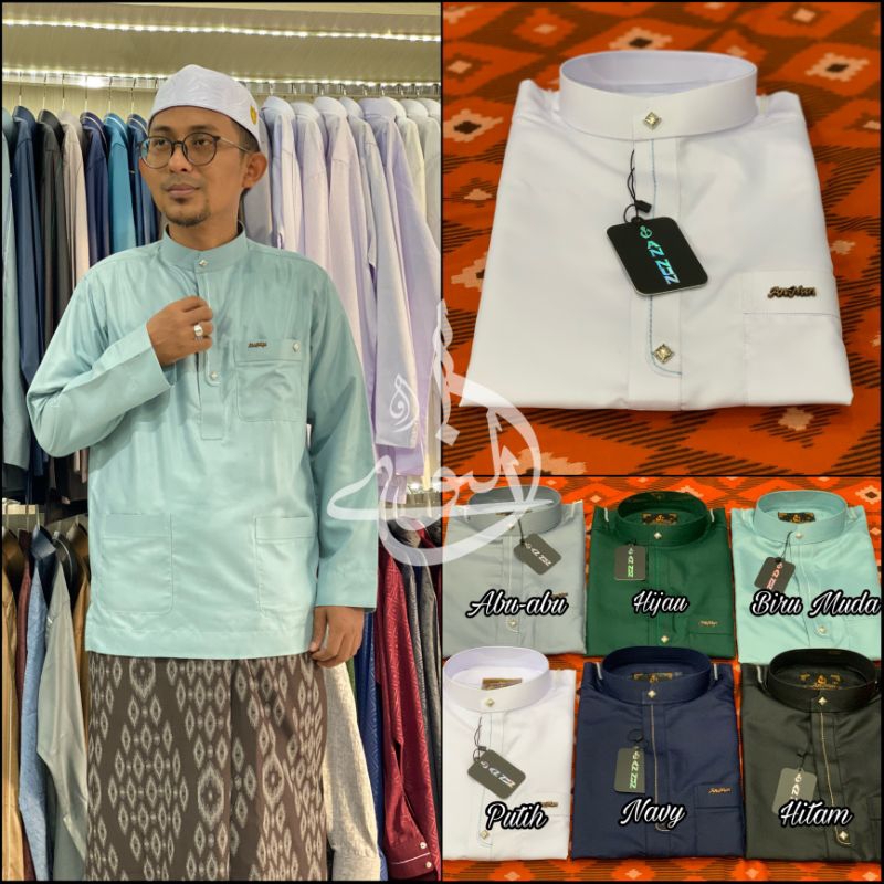Koko Saudi Annun Collection Motif Terbaru/Koko Melayu/Baju Koko Dewasa/Baju Muslim Pria