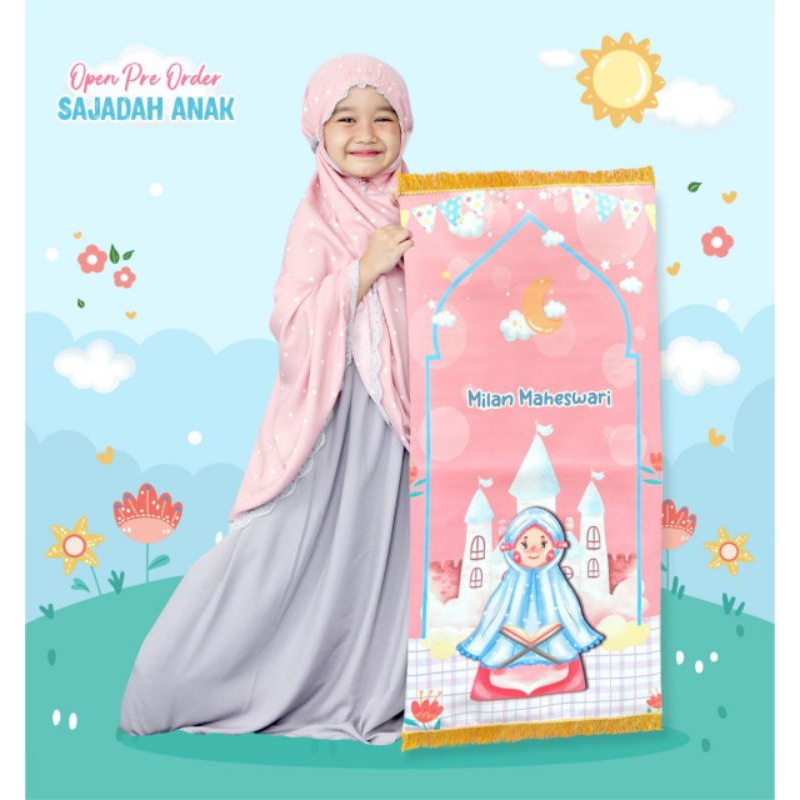 Afsheenastore sajadah anak custom motif baru