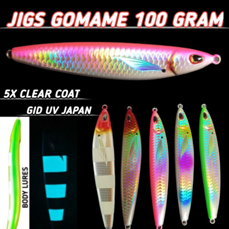 Umpan pancing metal jig 100gram lure Copy Gomame killer