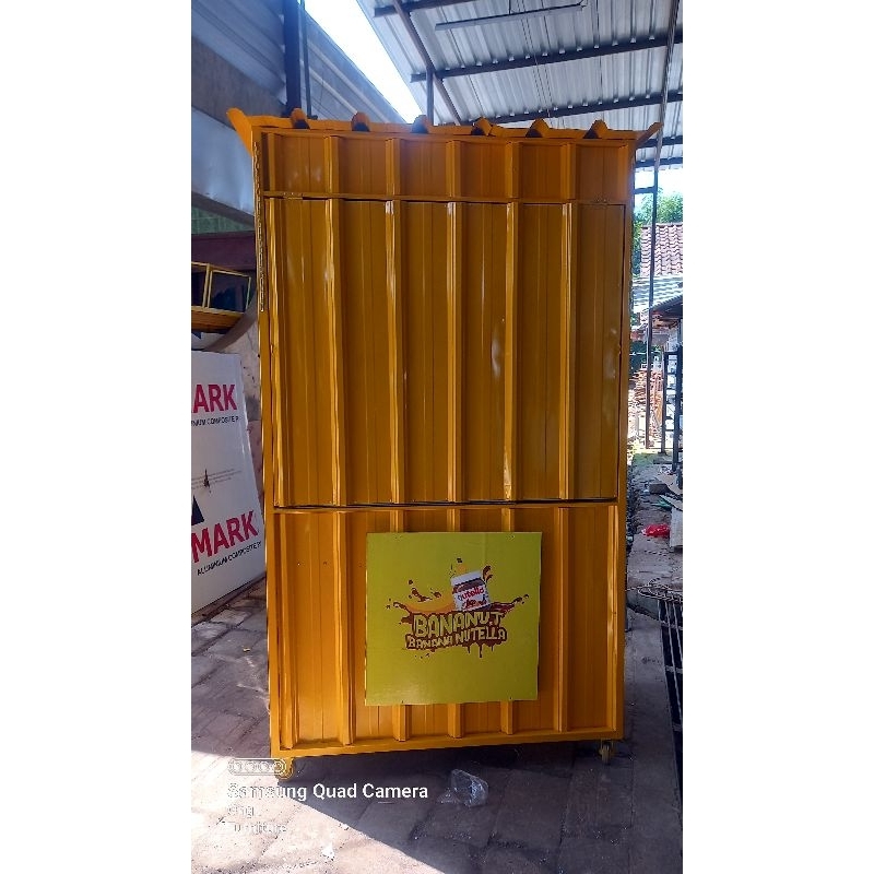 gerobak jualan pisang crispy dorong/ gerobak mini kontainer dorong/ gerobak jualan gorengan dorong/ 