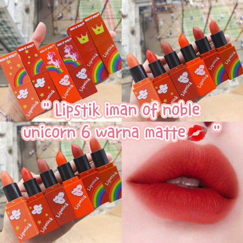 PROMO Perpcs Lipstick Matte Waterproof | Lipstick Matte unicorn iman of noble L8064 / 7063-23