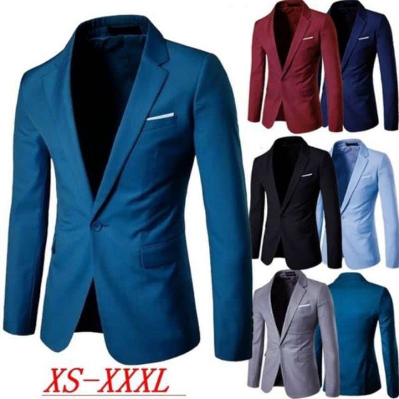 Jas Blazer Casual Pria, Blazer santai, Blazer casual, Blazer gaya, Blazer Korea