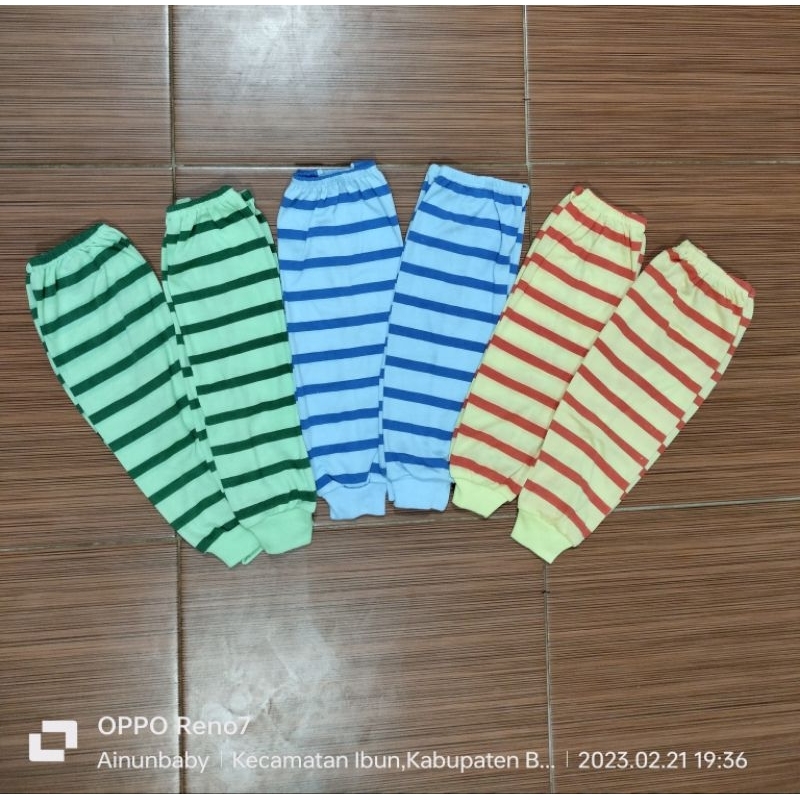 12 PCS CELANA BAYI PANJANG RAINBOW DAN CELANA MOTIP GARIR