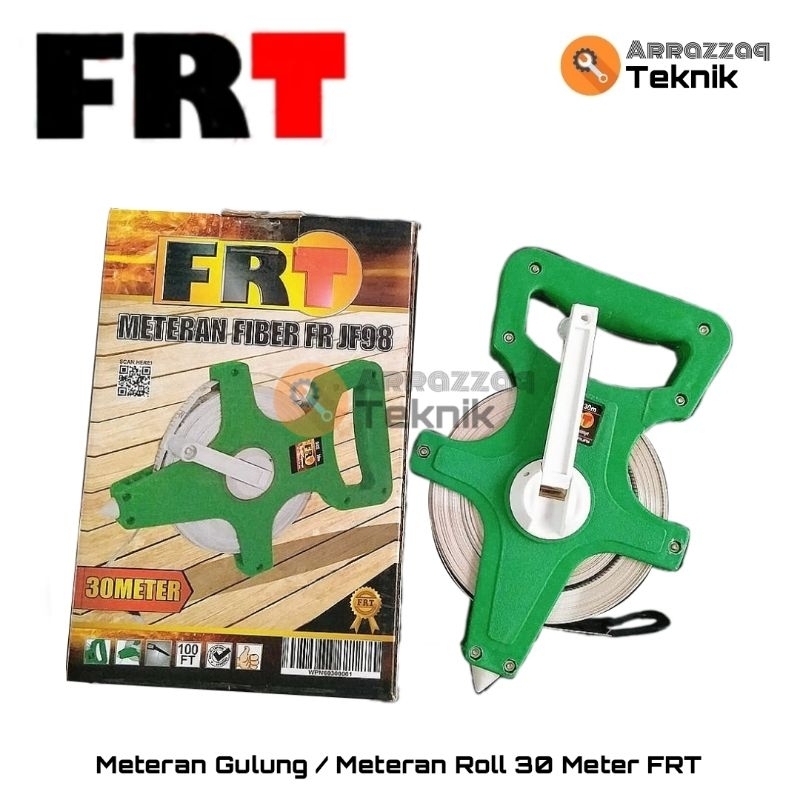 Meteran Gulung 30 Meter FRT - Meteran Roll Fiber - Meteran Tancap Roll