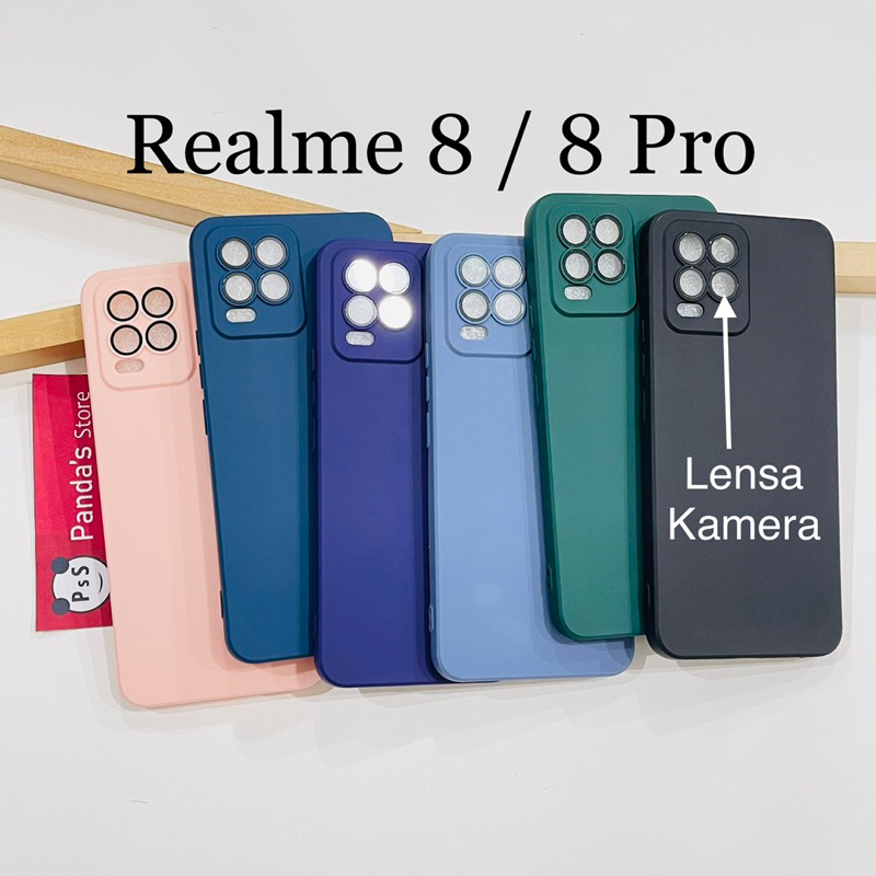 Case Realme 8 / 8 Pro Lenspro Makaron Full Color Softcase Pro Lensa