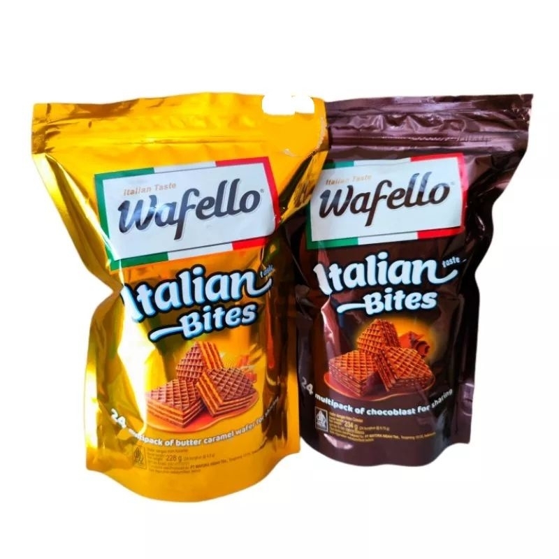 WAFELLO Italian wafer bites pouch Besar 234 gram