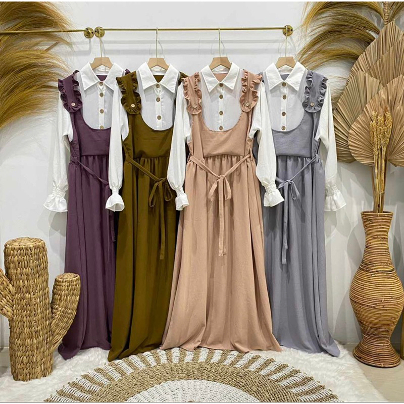 Gamis Eliana | Bahan Crinkle Airflow Import