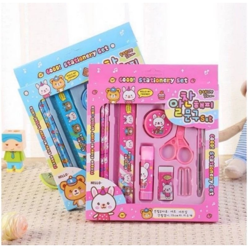 

ALAT TULIS PENSIL SET 9 IN 1. ALAT TULIS PENSIL SET SOUVENIR SEKOLAH