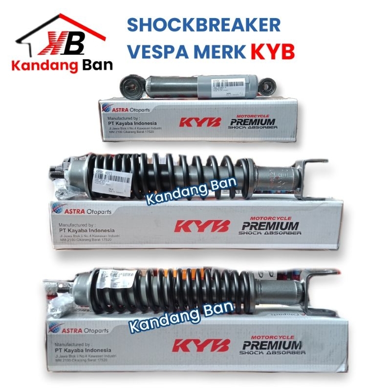 SHOCKBREAKER VESPA ASLI MERK KYB (DEPAN VESPA PX 150 TYPE 4030) ( BELAKANG VESPA PX 150 TYPE 4021) (BELAKANG VESPA PX 200 TYPE 4022) PRODUK DI JAMIN ASLI