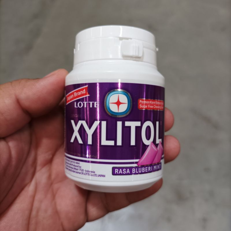 

Xylitol - Permen Karet Bebas Gula - Xylitol Bluebery Mint Botol 58g