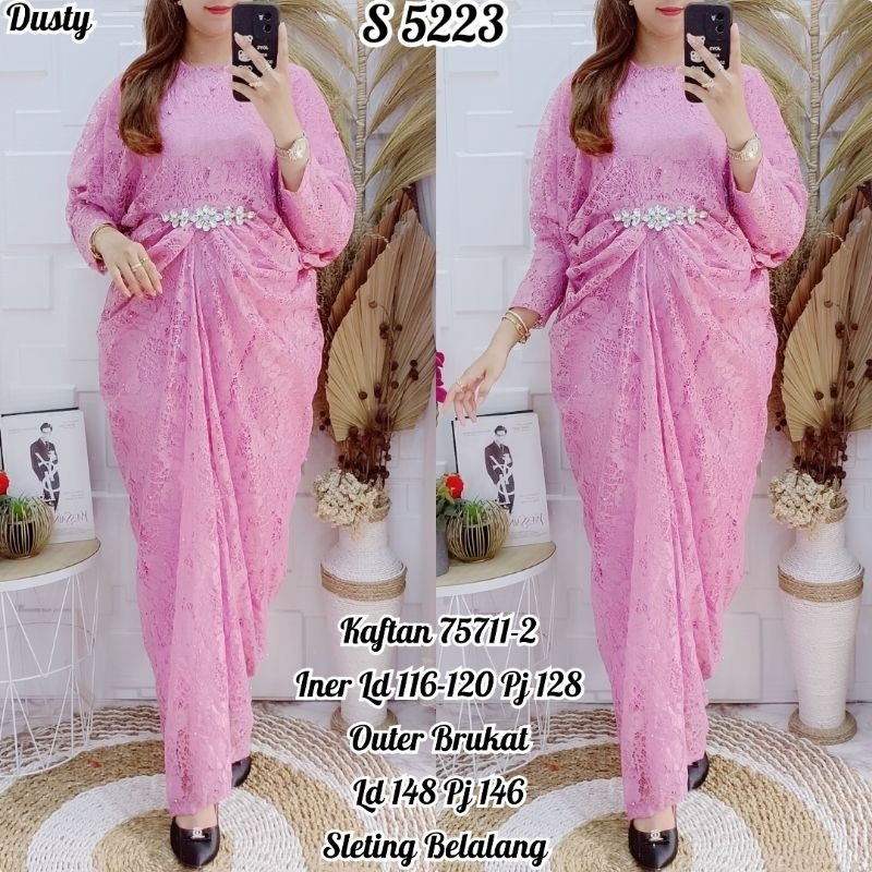 Dress Kaftan Brukat 5223 /ld 116-120