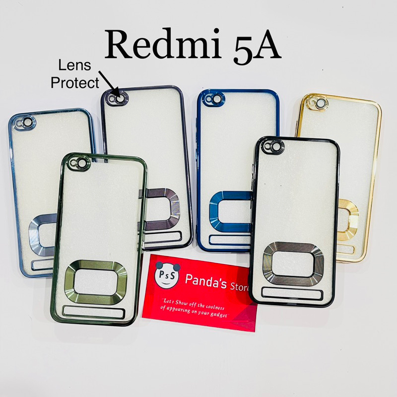 Softcase Redmi 5A Lens Protector Circle Chrome Logo Clear Case