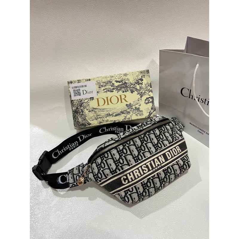 WAISTBAG SUPER PREMIUM QUALITY BAHAN TEBAL DIYOR FULL EMBOS FREE BOX DAN PAPERBAG