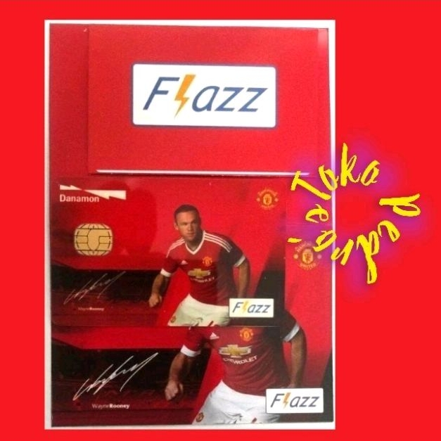 Flazz BCA Manchester United (MU) Edition - Wayne Rodney - ORI /Like eTOLL eMONEY Tapcash or Brizzi