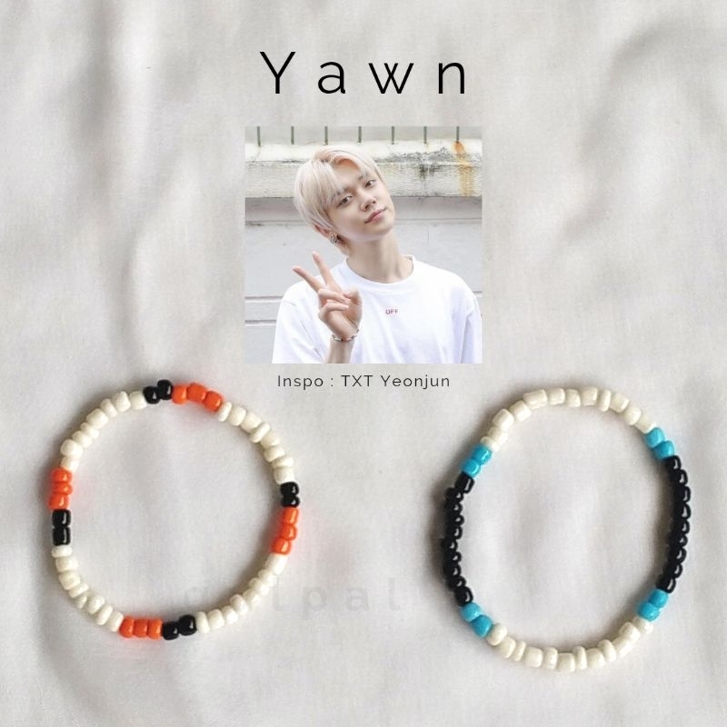 Yawn ~ qulpal bracelet Choi Yeonjun TXT gelang manik