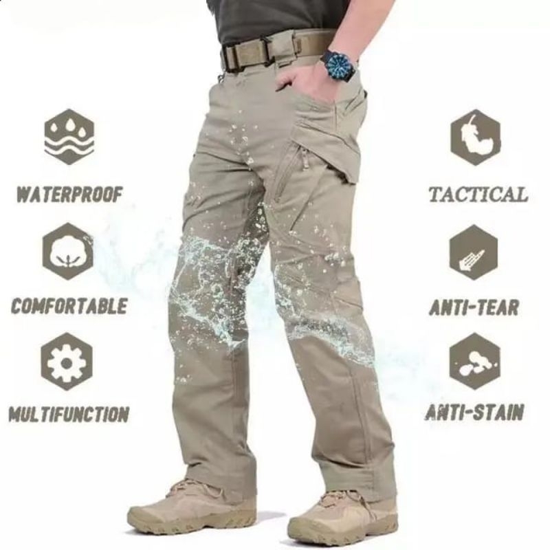 Celana panjang Pria Tactical PDL Dewasa Kargo Ripstop Premium Waterproof Taktikal Blackhawk