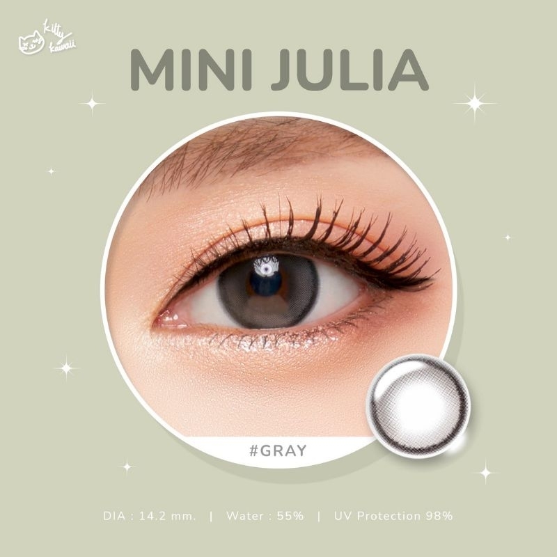 SOFTLENS MINI JULIA KITTY KAWAII BROWN COKLAT NORMAL MINUS s.d -10.00 ORIGINAL MADE IN KOREA