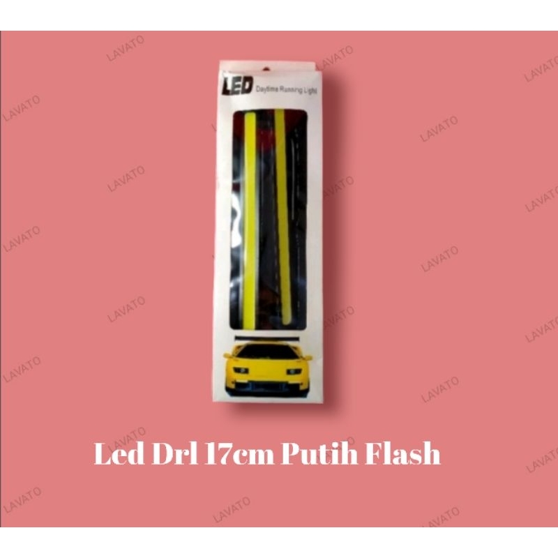 LED DRL 17cm Putih Flash / Biru Flash