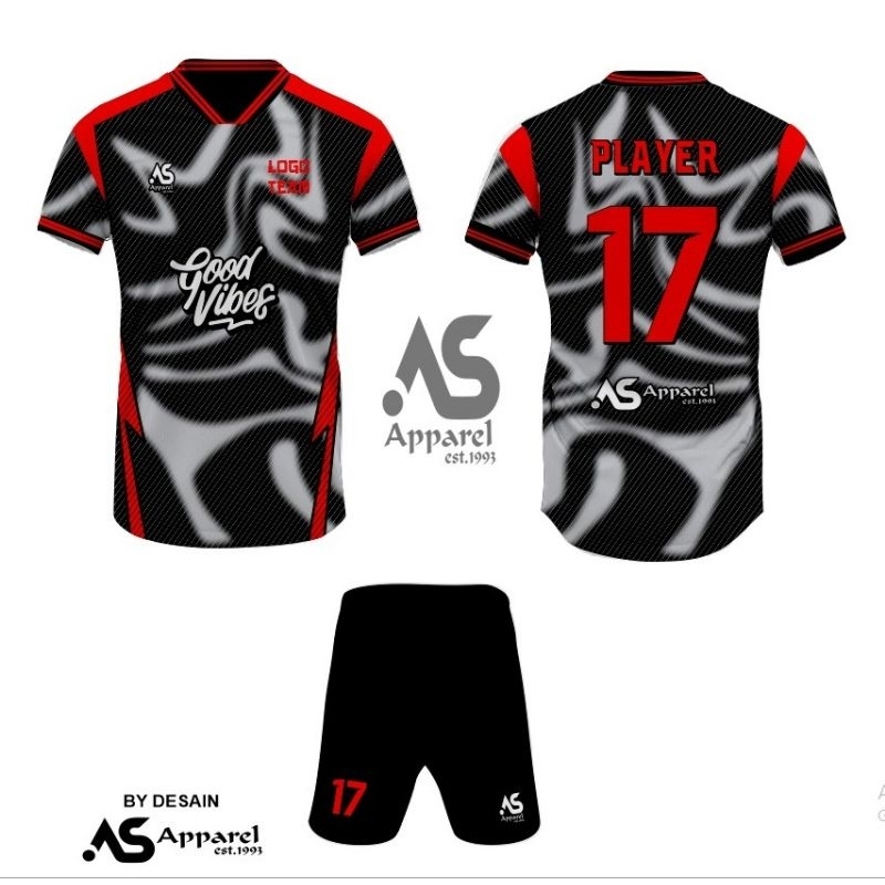 Custom Baju Kaos jersey printing free bebas desain futsal sepak bola badminton volly