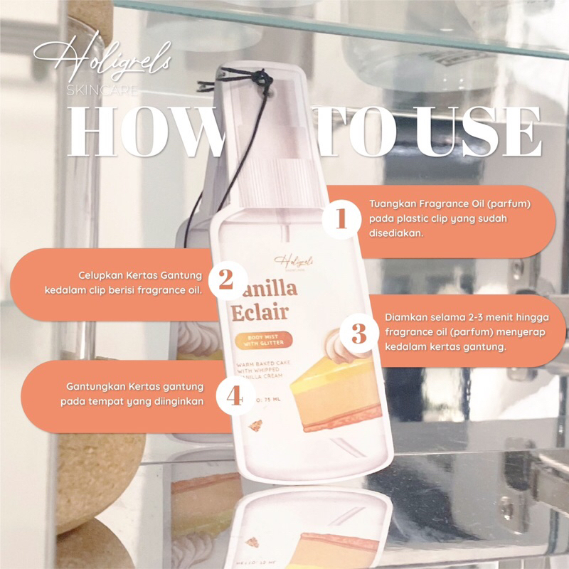 [READY SIAP KIRIM] Holigrels Skincare Air Freshener (Parfum Gantung Holigrels) By Holigrels | Parfum Gantung Vanilla Eclair | Very Baby | Caramel Popcron | Cafeine | Chocolate