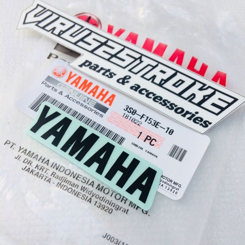 Sticker Stiker tulisan YAMAHA Hitam Panel Depan atau Pet Body Mio Lama Sporty Smile Original YGP 3S0