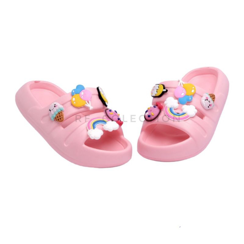 Sandal Anak Perempuan Terbaru Sandal Selop Anak Perempuan Fuji Sandal Karet Anak Cewek Import Ban Dua