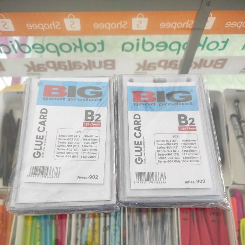 

papan nama GLUE CARD BIG ukuran B2 isi 20pcs