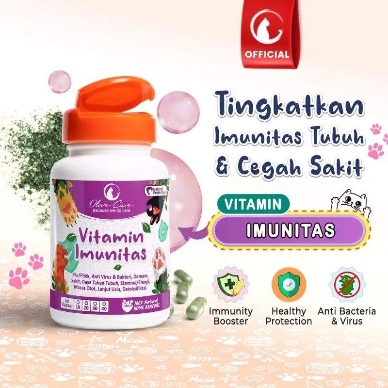 OLIVE CARE VITAMIN KUCING IMUNITAS 10 KAPSUL