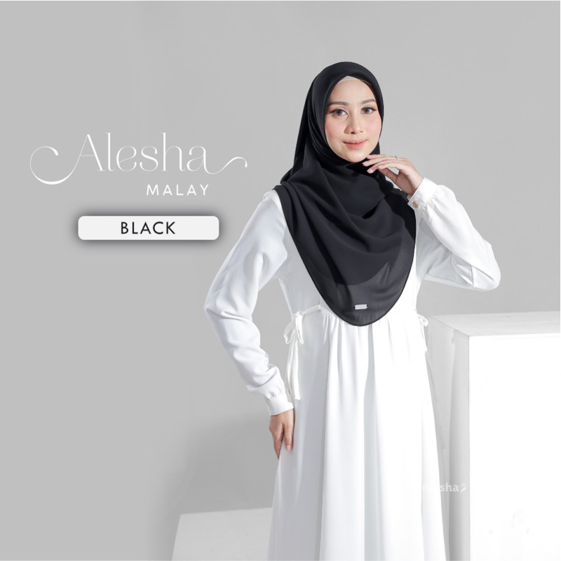 Alesha square malay hijab segiempat malaysian look