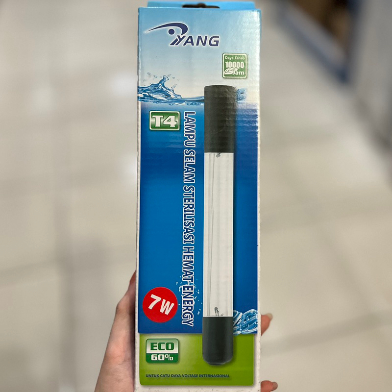 Lampu UV Aquarium 7 Watt YANG | Lampu Celup Sterilisasi Hemat Energi