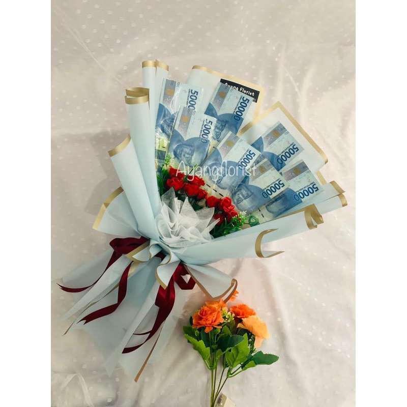 bouquet uang 500.000 mix bunga