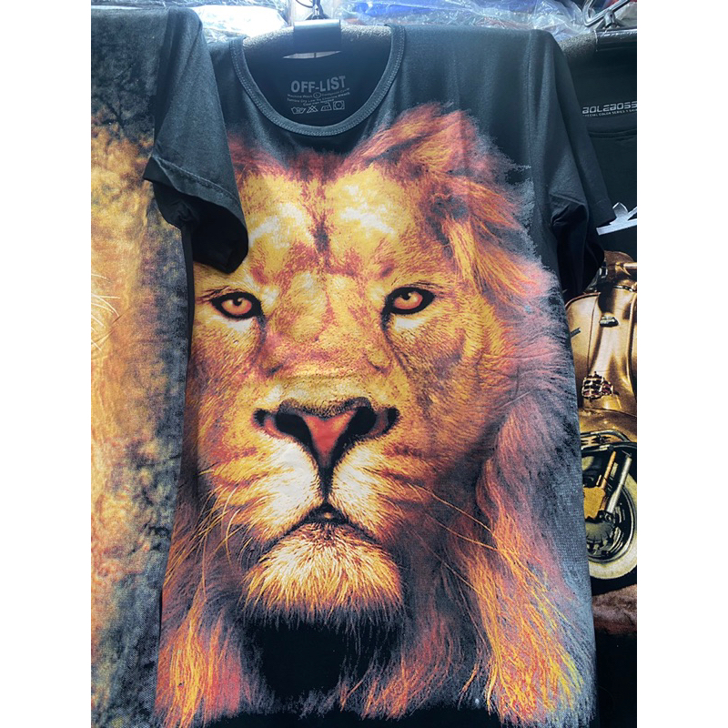 KAOS TSHIRT MOTIF LION SINGA DISTRO HITAM