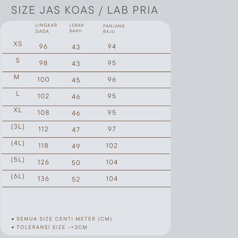 SNELI KOAS BAWAH PANJANG/ jas lab pria JAS KOAS/ BAJU KOAS / JAS PUTIH PANJANG