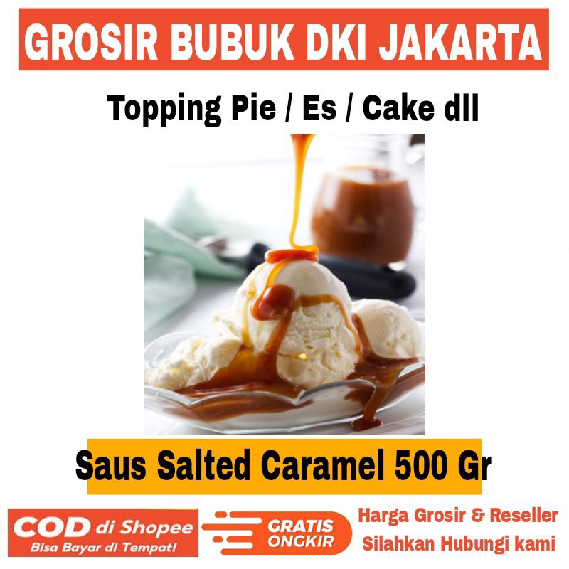 

Premium Saus Salted Caramel Sauce Topping Minuman Kue 500gr