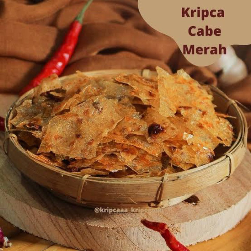 

Keripik kaca pedas cabai merah