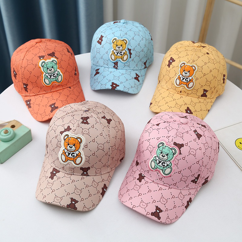 3-8 tahun Topi Baseball Anak Import Model P Bear Puzzle