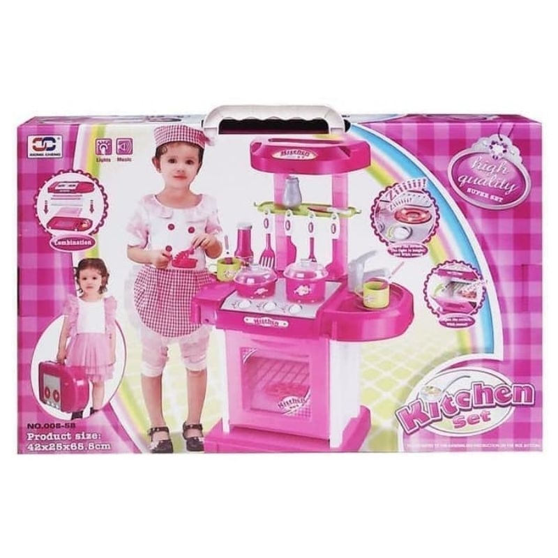 Kitchen Set Koper Mainan Masak - Masakan Anak Perempuan 17192 uk 42x25x65.5cm