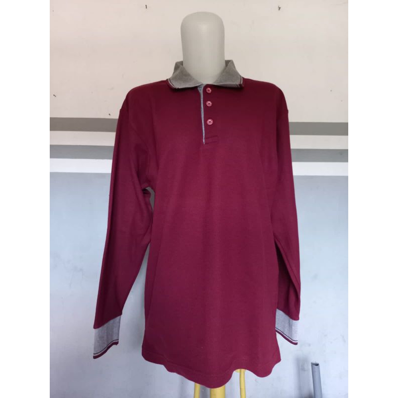 preloved pl atasan kaos olahraga (navy, maroon)