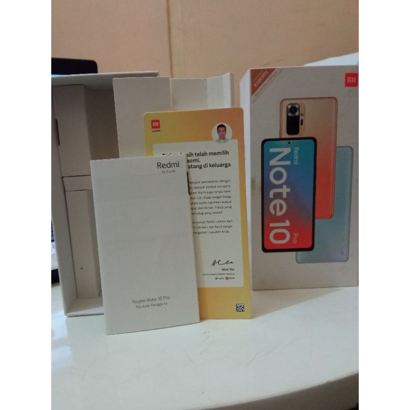 DUS BOX KOTAK REDMI NOTE 10 PRO COPOTAN ORIGINAL BAWAAN UNIT