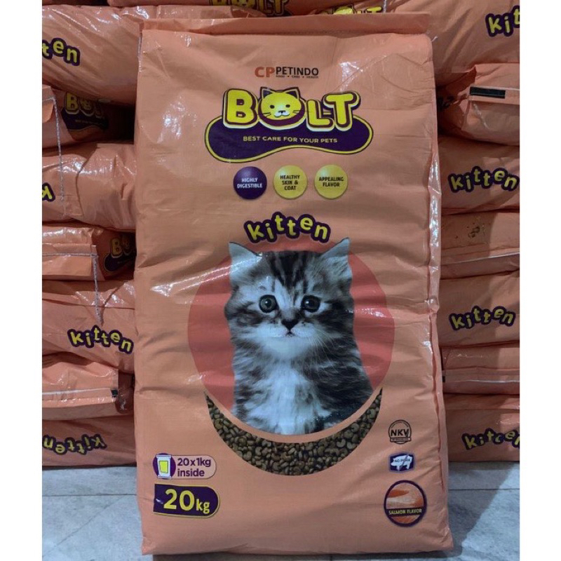 Bolt kitten 20kg - makanan anak kucing 20kg - makanan anak kucing Bolt 20kg
